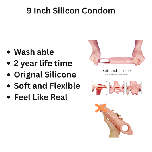 9 inch silicon condom