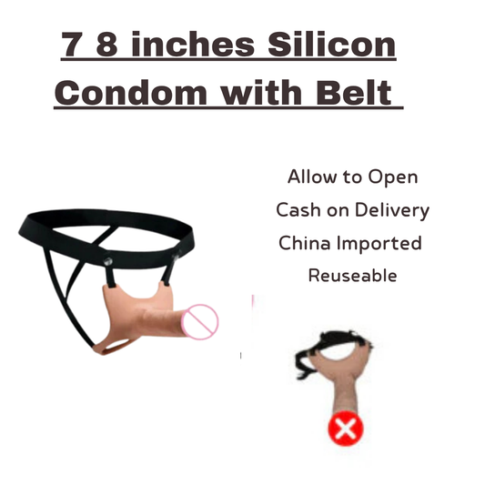 8 inch condom with belt